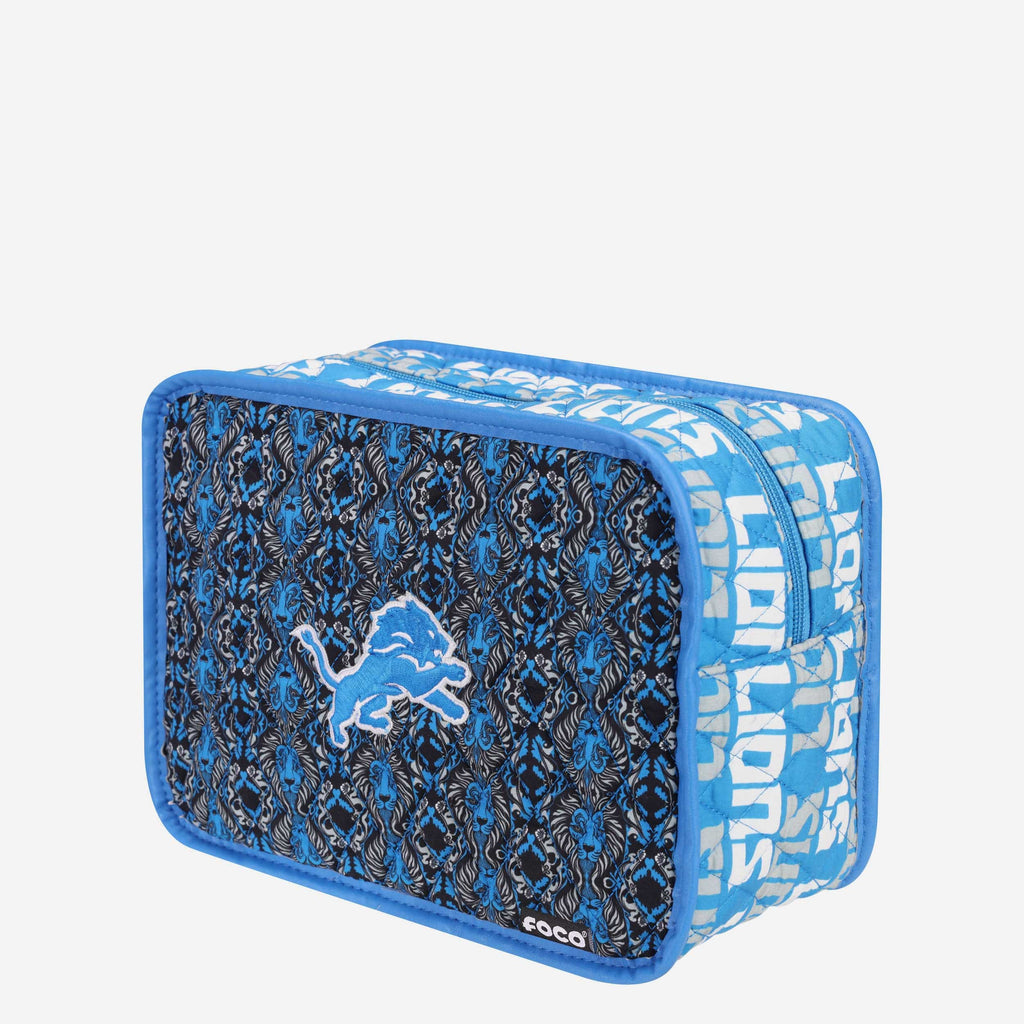 Detroit Lions Quilted Printed Cosmetic Bag FOCO - FOCO.com