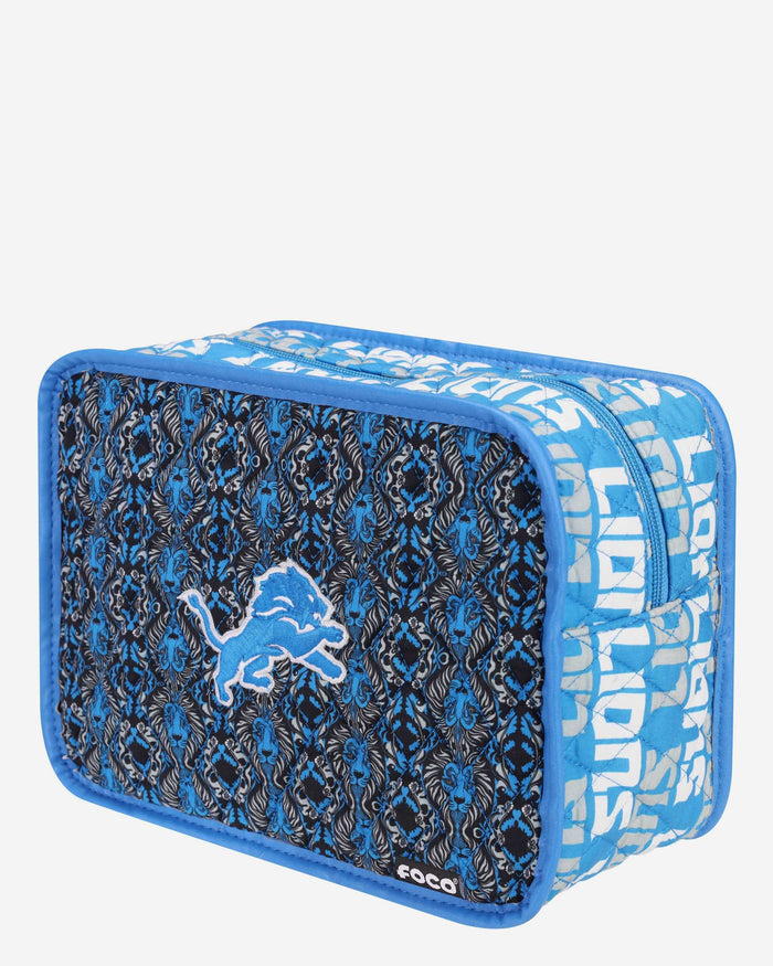 Detroit Lions Quilted Printed Cosmetic Bag FOCO - FOCO.com