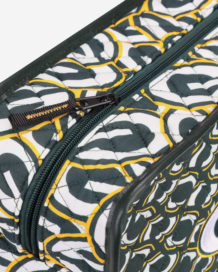 Green Bay Packers Quilted Printed Cosmetic Bag FOCO - FOCO.com