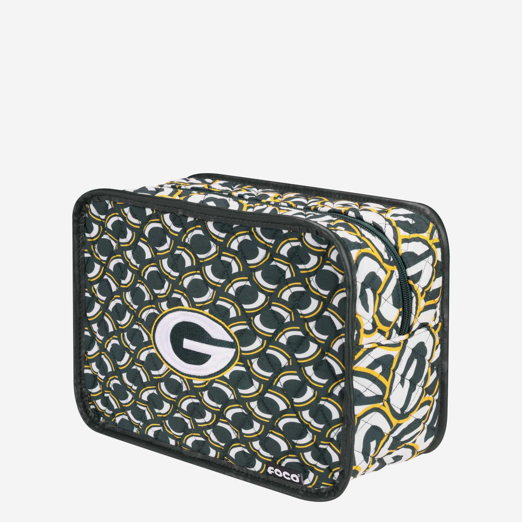 Green Bay Packers Quilted Printed Cosmetic Bag FOCO - FOCO.com