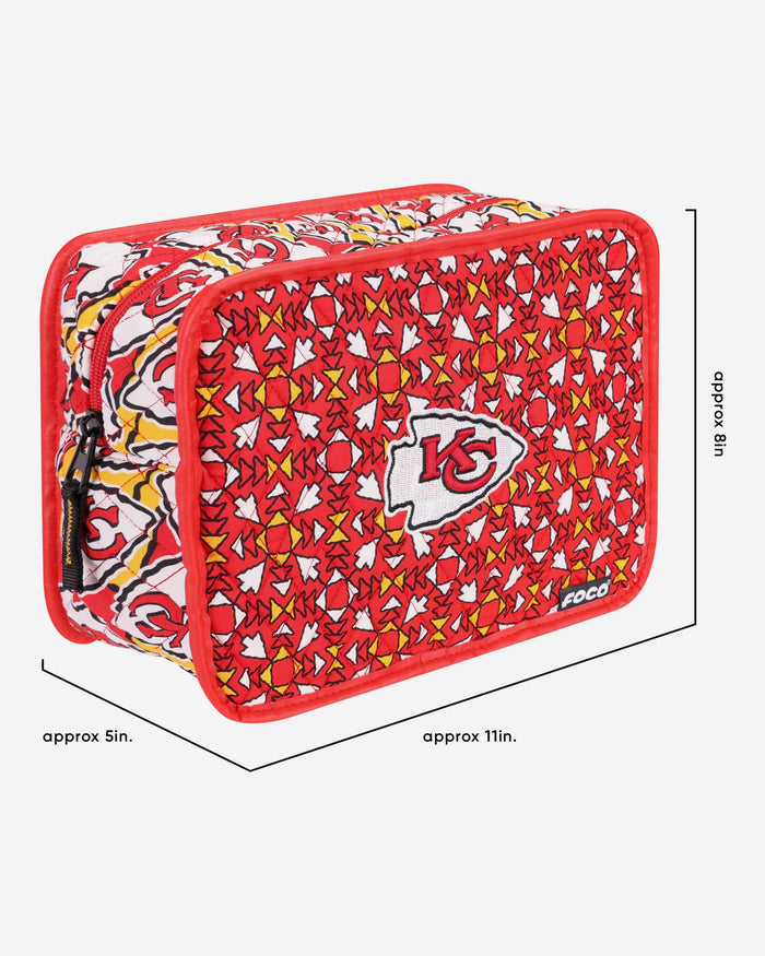 Kansas City Chiefs Quilted Printed Cosmetic Bag FOCO - FOCO.com
