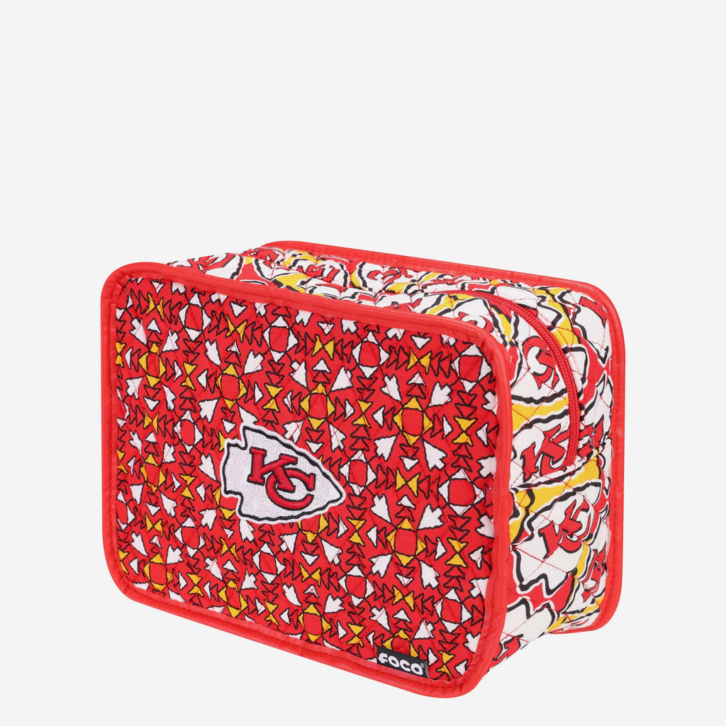 Kansas City Chiefs Quilted Printed Cosmetic Bag FOCO - FOCO.com