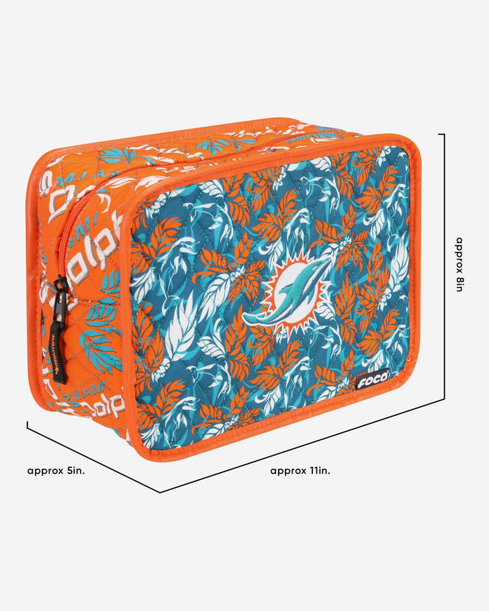Miami Dolphins Quilted Printed Cosmetic Bag FOCO - FOCO.com