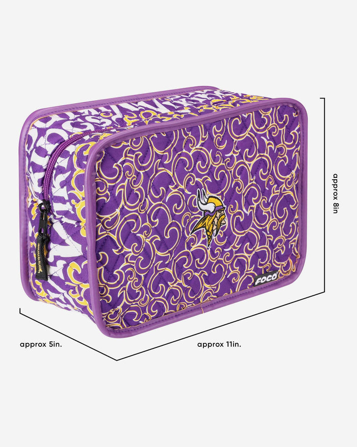 Minnesota Vikings Quilted Printed Cosmetic Bag FOCO - FOCO.com