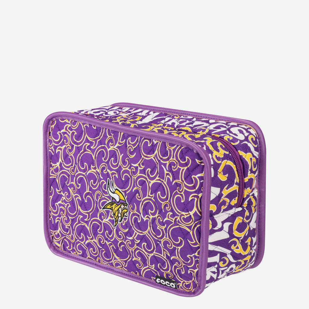 Minnesota Vikings Quilted Printed Cosmetic Bag FOCO - FOCO.com