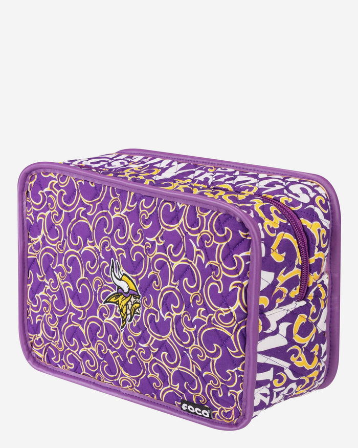 Minnesota Vikings Quilted Printed Cosmetic Bag FOCO - FOCO.com