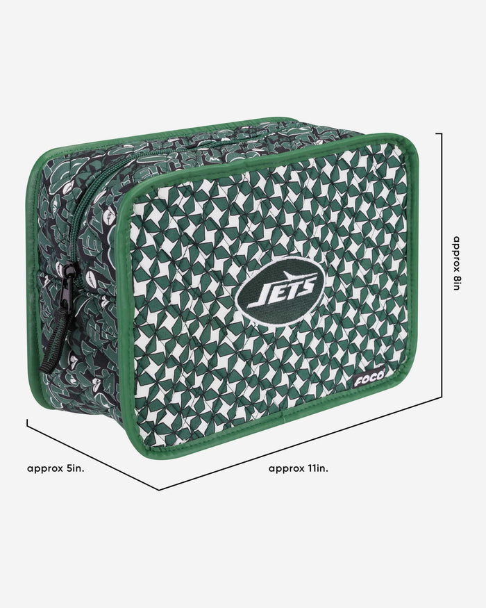New York Jets Quilted Printed Cosmetic Bag FOCO - FOCO.com