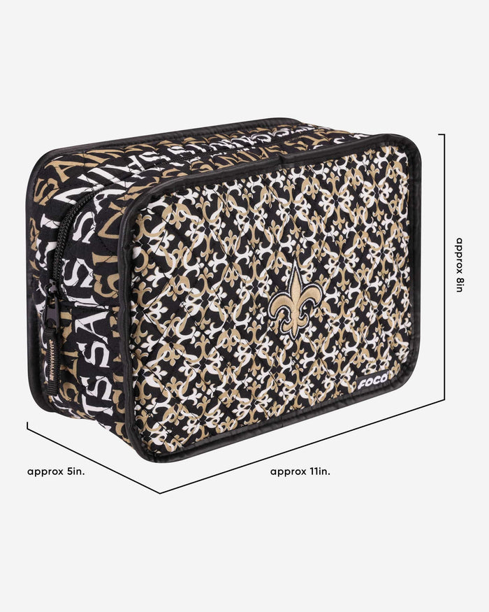 New Orleans Saints Quilted Printed Cosmetic Bag FOCO - FOCO.com
