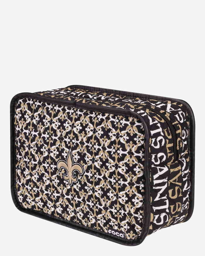 New Orleans Saints Quilted Printed Cosmetic Bag FOCO - FOCO.com