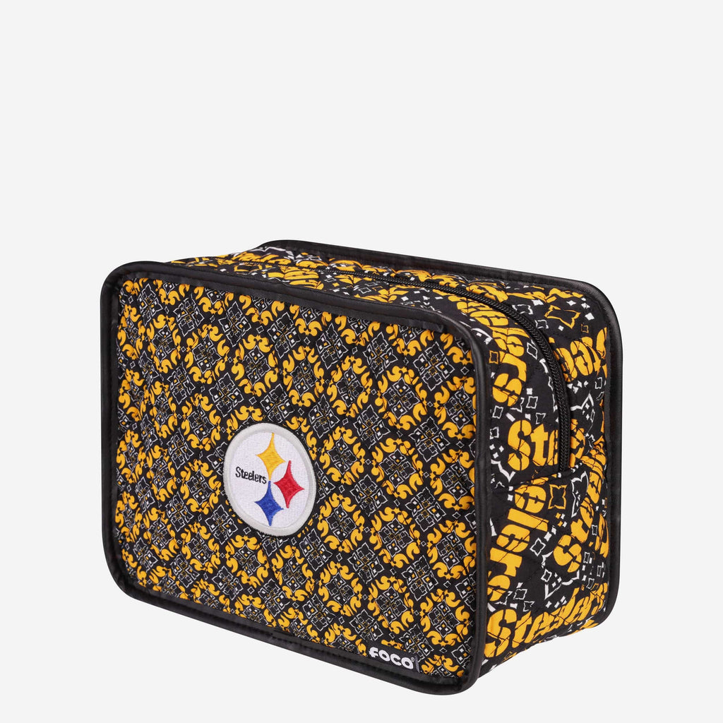 Pittsburgh Steelers Quilted Printed Cosmetic Bag FOCO - FOCO.com