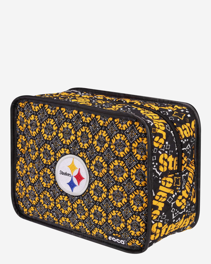 Pittsburgh Steelers Quilted Printed Cosmetic Bag FOCO - FOCO.com