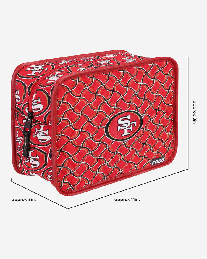 San Francisco 49ers Quilted Printed Cosmetic Bag FOCO - FOCO.com