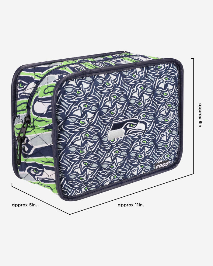 Seattle Seahawks Quilted Printed Cosmetic Bag FOCO - FOCO.com