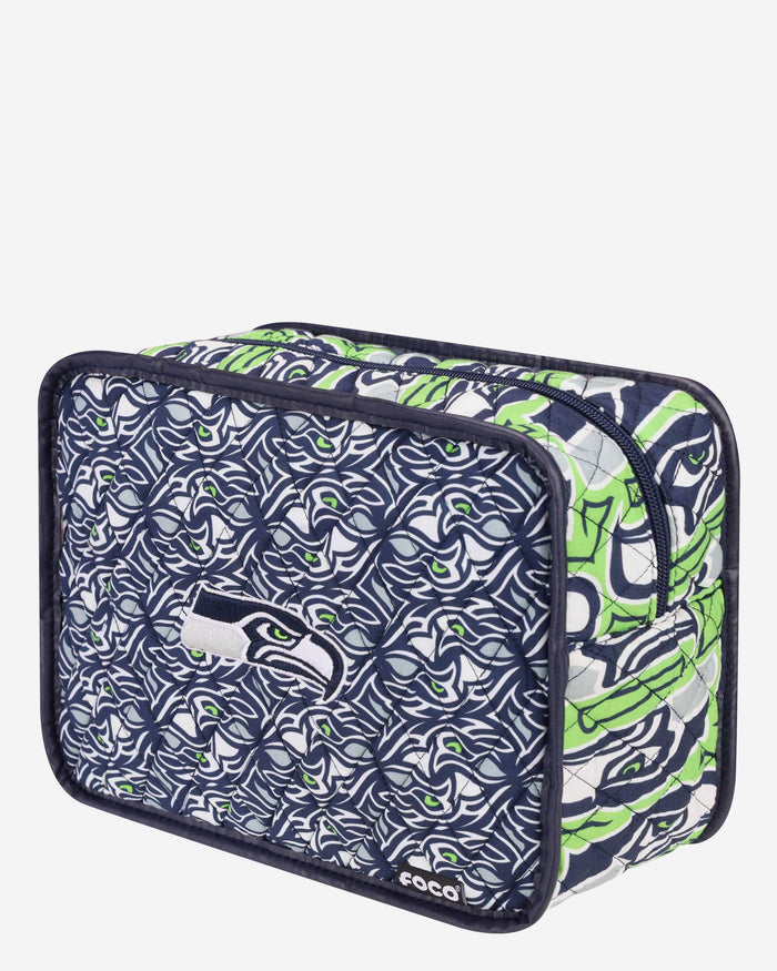 Seattle Seahawks Quilted Printed Cosmetic Bag FOCO - FOCO.com