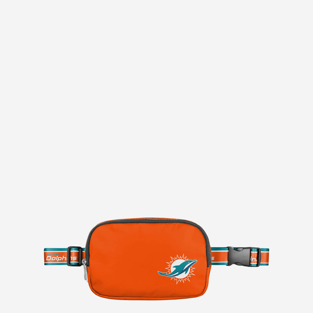 Miami Dolphins Team Wordmark Crossbody Belt Bag FOCO - FOCO.com