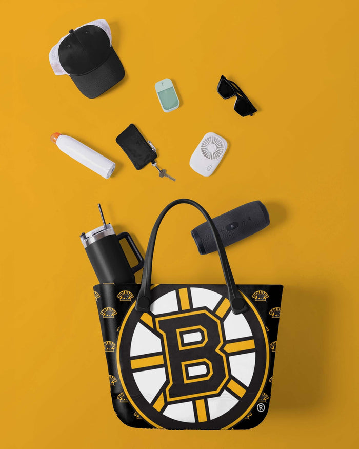 Boston Bruins Big Logo Mini Print Tailgate Tote Bag FOCO - FOCO.com