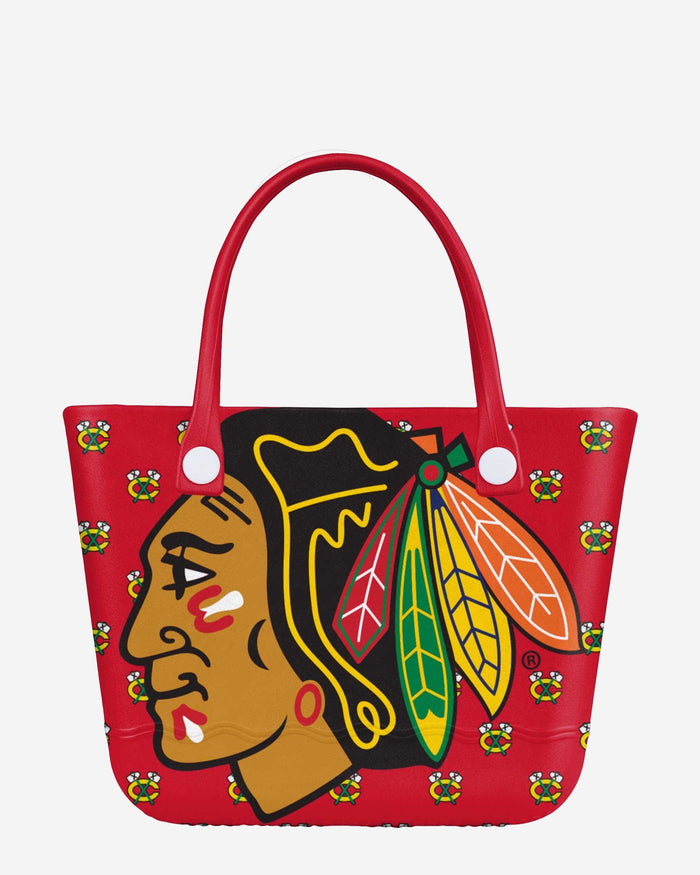 Chicago Blackhawks Big Logo Mini Print Tailgate Tote Bag FOCO - FOCO.com