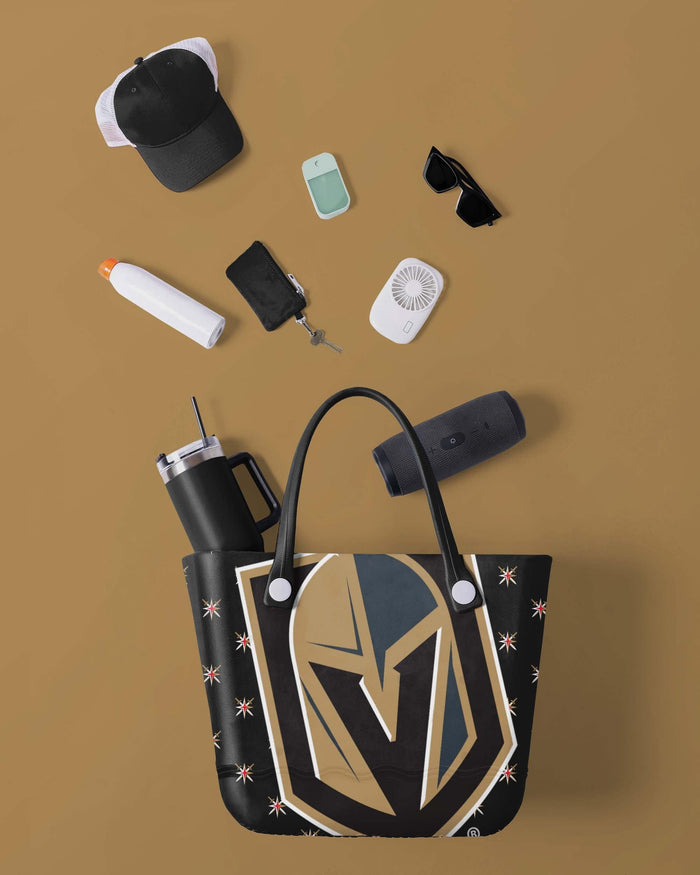 Vegas Golden Knights Big Logo Mini Print Tailgate Tote Bag FOCO - FOCO.com