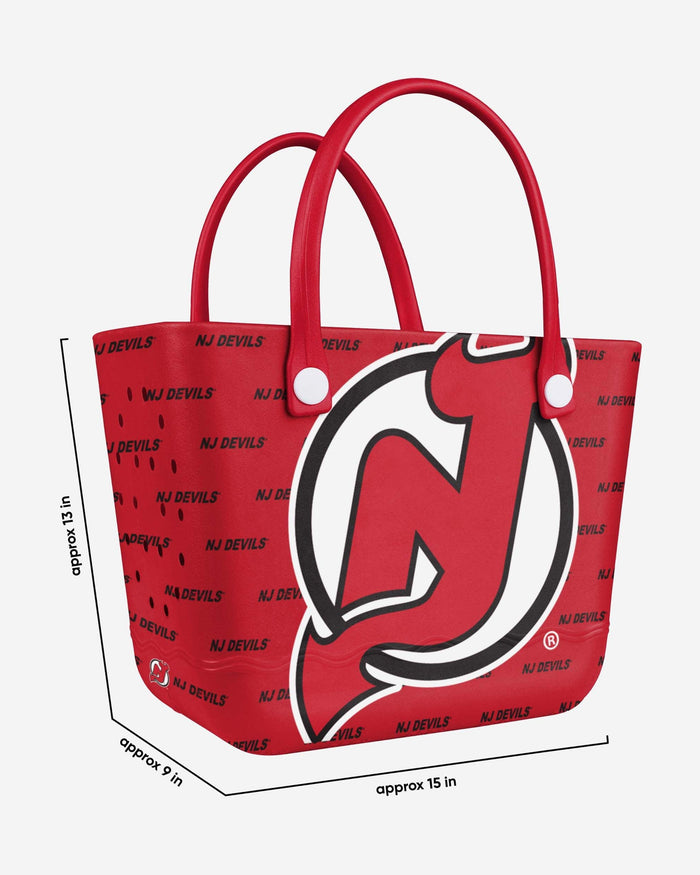 New Jersey Devils Big Logo Mini Print Tailgate Tote Bag FOCO - FOCO.com