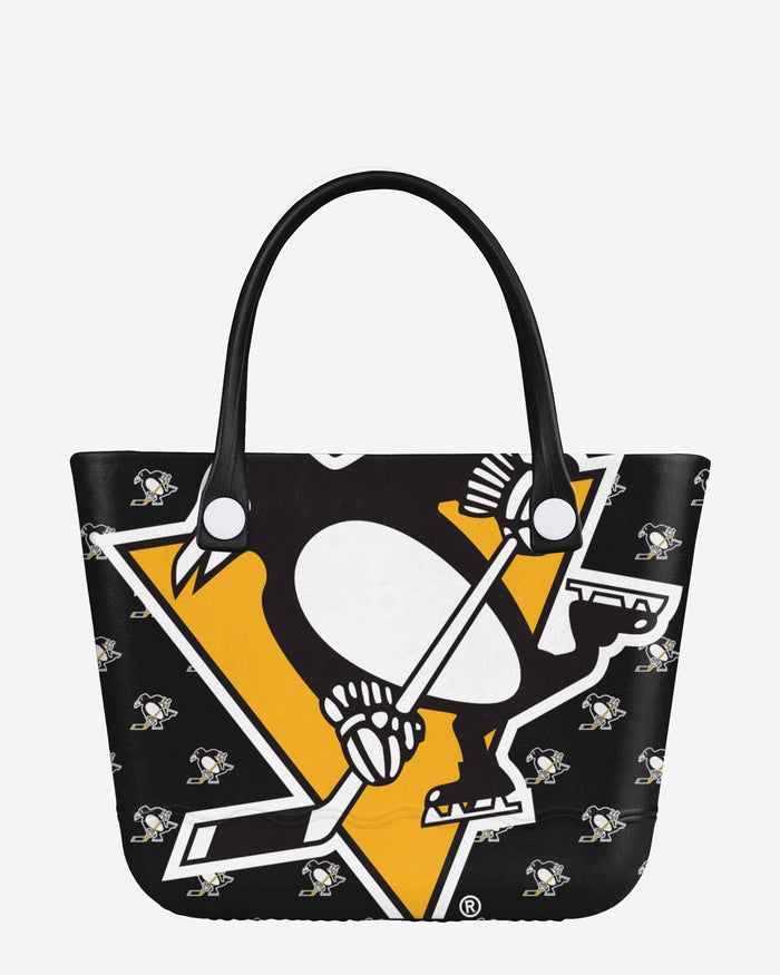 Pittsburgh Penguins Big Logo Mini Print Tailgate Tote Bag FOCO - FOCO.com