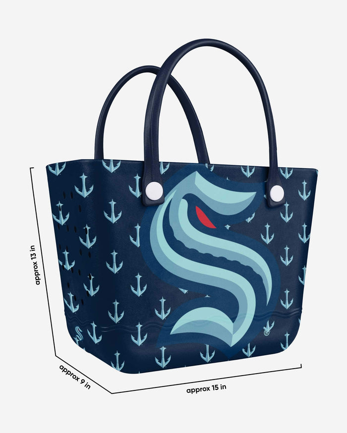 Seattle Kraken Big Logo Mini Print Tailgate Tote Bag FOCO - FOCO.com
