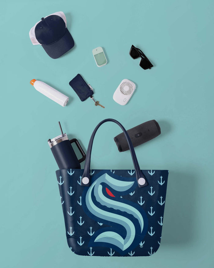 Seattle Kraken Big Logo Mini Print Tailgate Tote Bag FOCO - FOCO.com