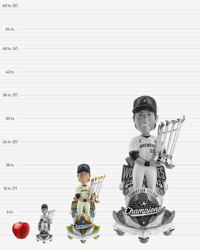 Christian Yelich Milwaukee Brewers 2026 World Series Champions Celebration 18 in Player Bobblehead FOCO - FOCO.com