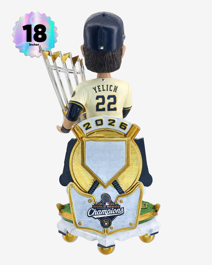 Christian Yelich Milwaukee Brewers 2026 World Series Champions Celebration 18 in Player Bobblehead FOCO - FOCO.com