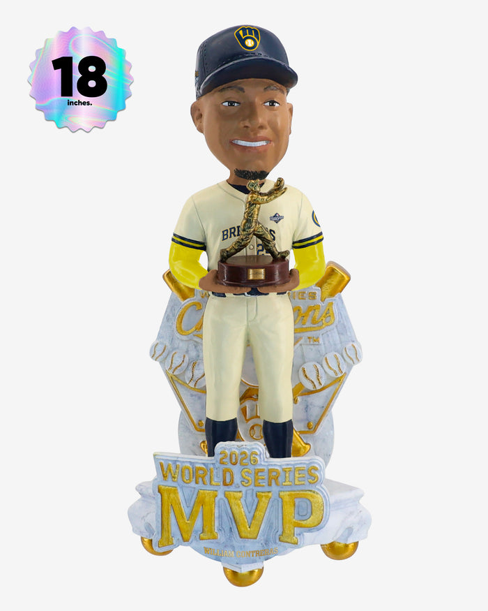 William Contreras Milwaukee Brewers 2026 World Series Champions Celebration MVP 18 in Player Bobblehead