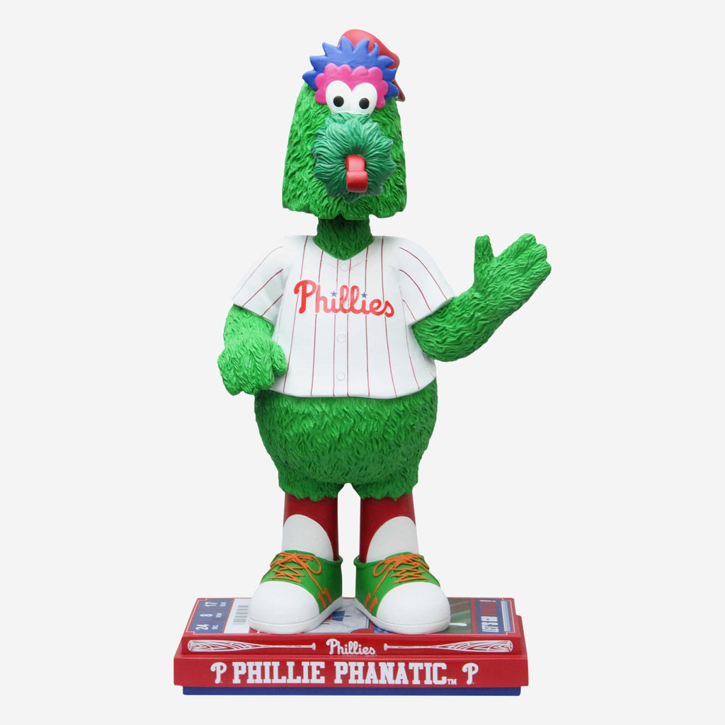 Phillie Phanatic Philadelphia Phillies Big Ticket 18 in Mascot Bobblehead FOCO - FOCO.com