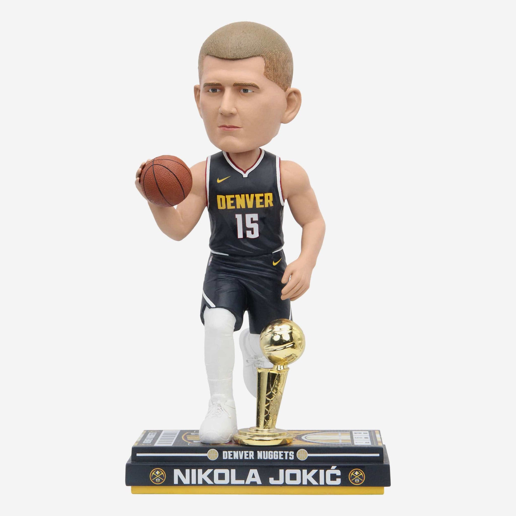 Nikola Jokic Denver Nuggets 2023 NBA Champions 18 in Bobblehead FOCO