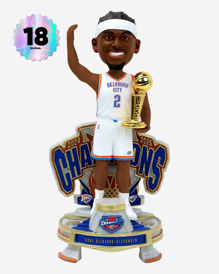 Shai Gilgeous-Alexander Oklahoma City Thunder 2025 NBA Champions Celebration 18 in Bobblehead FOCO - FOCO.com