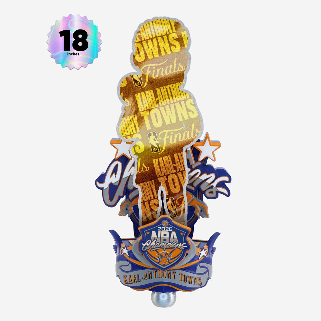 Karl-Anthony Towns New York Knicks 2026 NBA Champions Celebration 18 in Bobblehead FOCO - FOCO.com