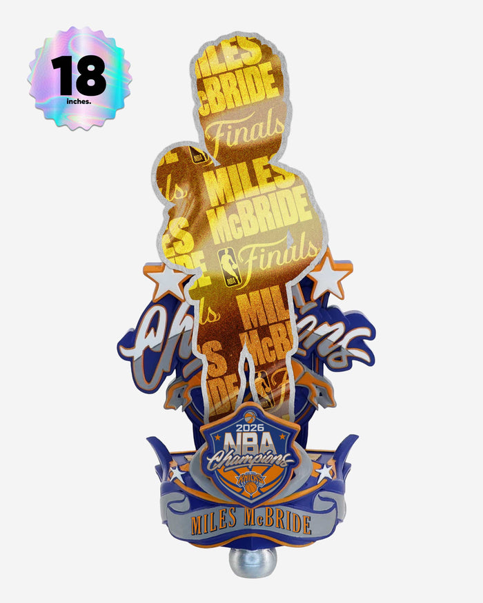 Miles McBride New York Knicks 2026 NBA Champions Celebration 18 in Bobblehead FOCO - FOCO.com