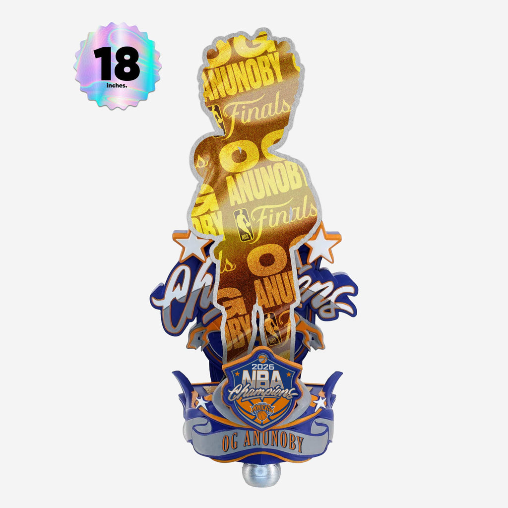 OG Anunoby New York Knicks 2026 NBA Champions Celebration 18 in Bobblehead FOCO - FOCO.com