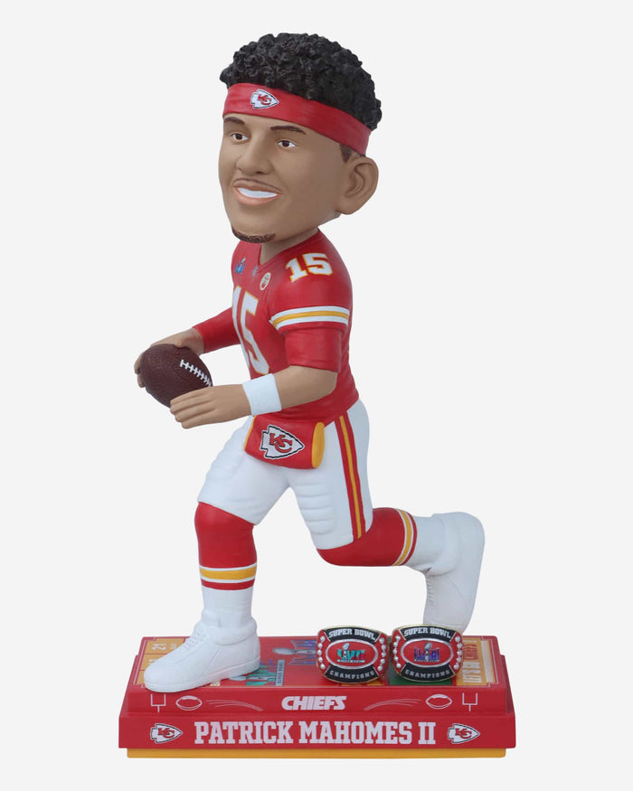 Patrick Mahomes Kansas City Chiefs Super Bowl LVIII Champions 18 in Bobblehead FOCO - FOCO.com
