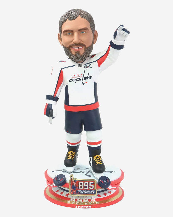 Alex Ovechkin Washington Capitals NHL All-Time Goals Leader 18 in Bobblehead FOCO - FOCO.com