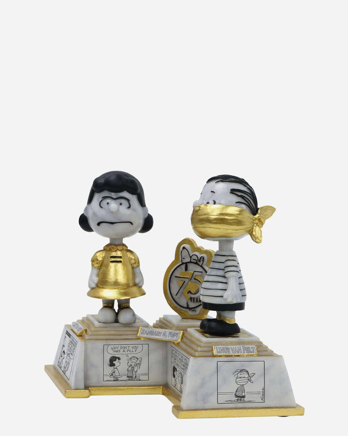 Linus Van Pelt & Lucy Van Pelt Peanuts 75th Anniversary First Appearance Comic Strip Dual Bobblehead FOCO - FOCO.com