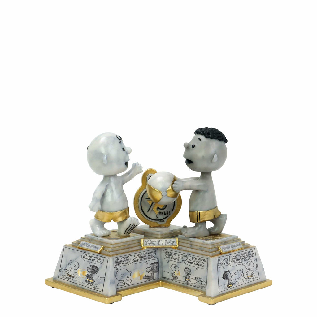 Charlie Brown & Franklin 75 Years Of Peanuts First Appearance Comic Strip Dual Bobblehead