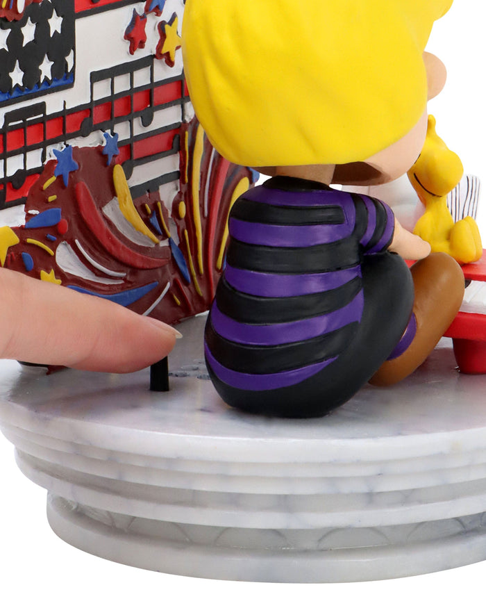 Snoopy & Schroeder Peanuts Independence Day National Anthem Sound Chip Mini Bobblehead Scene FOCO - FOCO.com