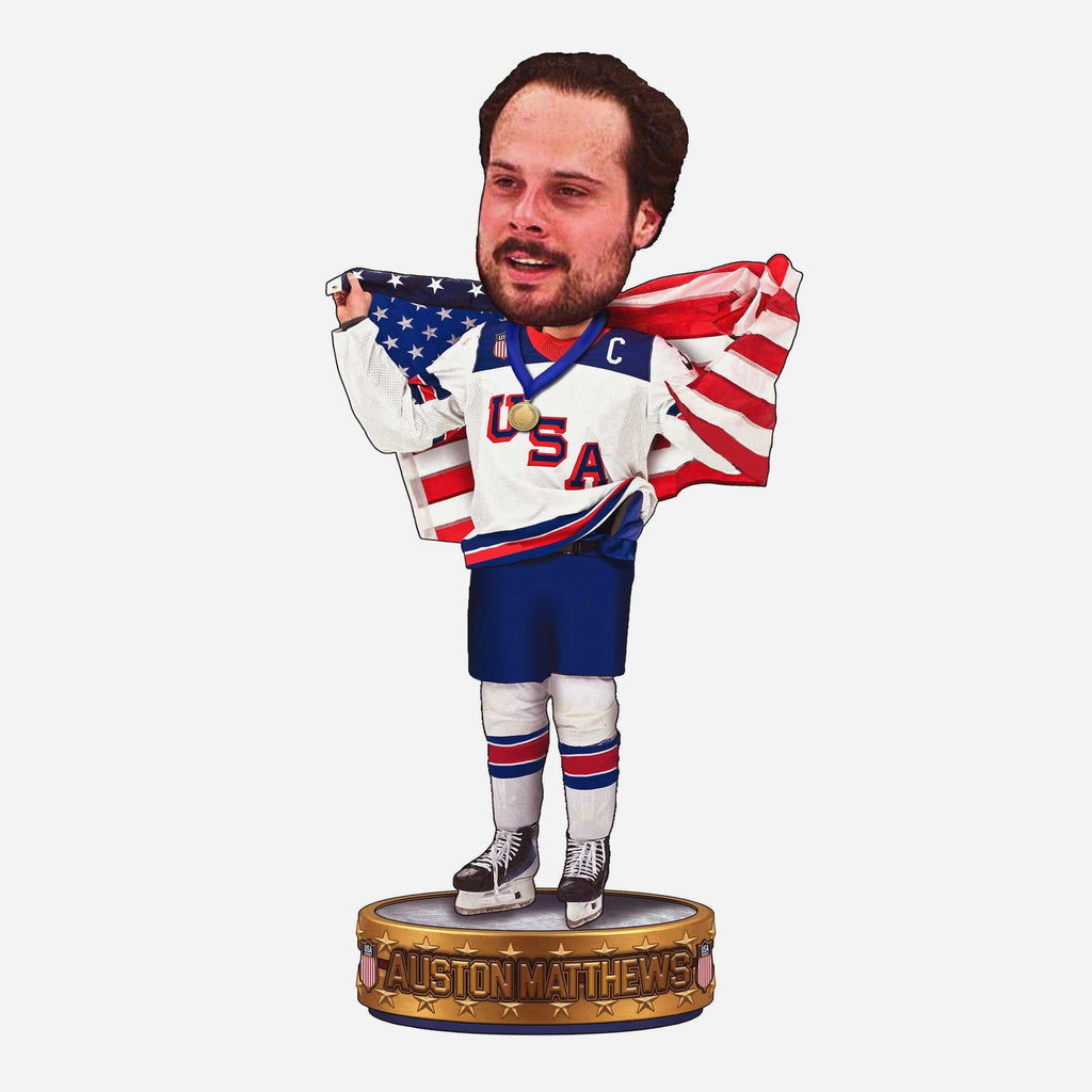 Auston Matthews Team USA American Flag Bobblehead FOCO - FOCO.com