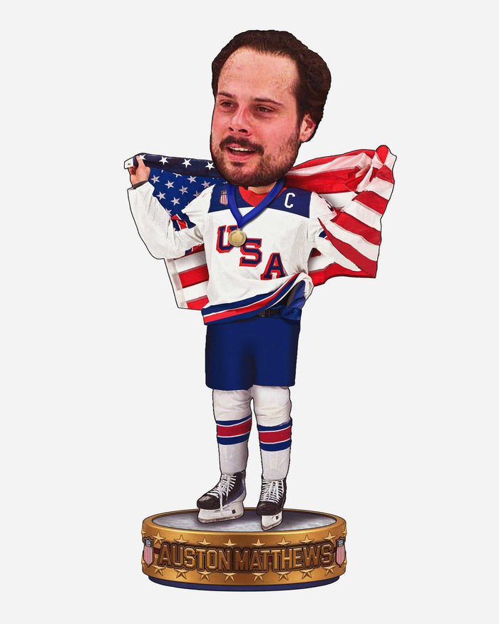 Auston Matthews Team USA American Flag Bobblehead FOCO - FOCO.com