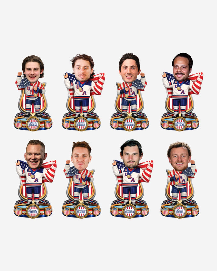 Team USA American Flag Mini Bobblehead Boxed Set