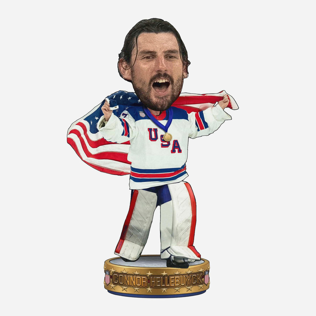 Connor Hellebuyck Team USA American Flag Bobblehead FOCO - FOCO.com
