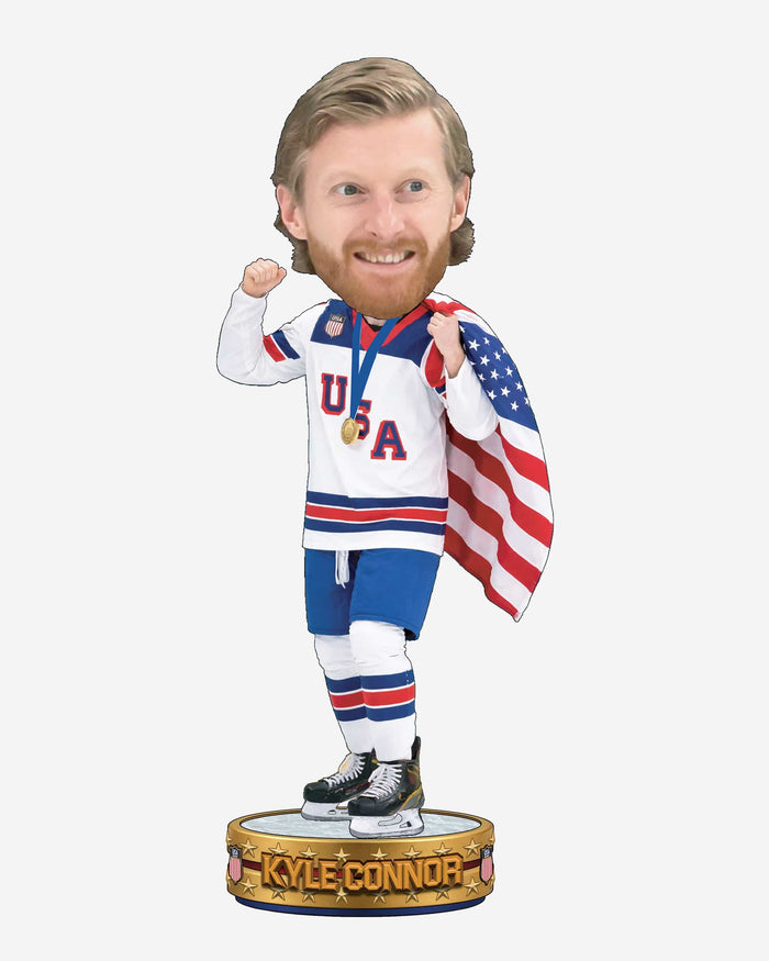 Kyle Connor Team USA Men's Hockey American Flag Bobblehead FOCO - FOCO.com