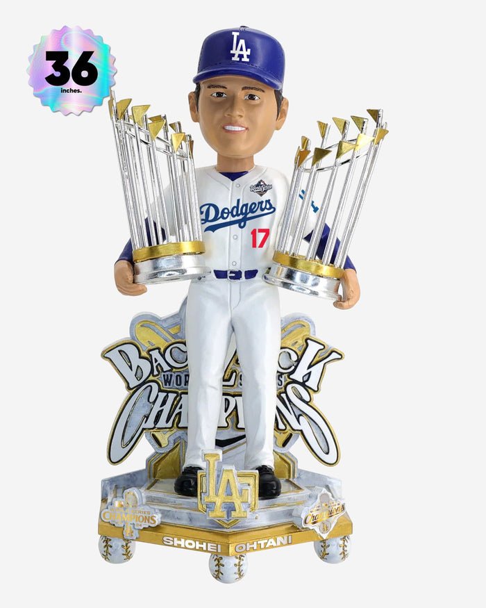 Shohei Ohtani Los Angeles Dodgers 2025 Back To Back World Series Champions Celebration 3 Ft Player Bobblehead FOCO - FOCO.com