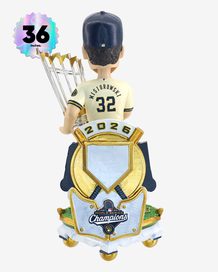 Jacob Misiorowski Milwaukee Brewers 2026 World Series Champions Celebration 3 Ft Player Bobblehead FOCO - FOCO.com