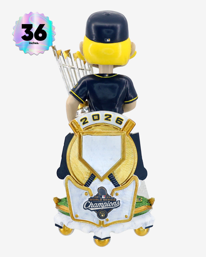 Bernie Brewer Milwaukee Brewers 2026 World Series Champions Celebration 3 Ft Mascot Bobblehead FOCO - FOCO.com