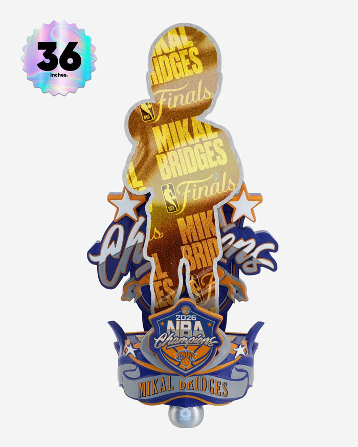 Mikal Bridges New York Knicks 2026 NBA Champions Celebration 3 Ft Bobblehead FOCO - FOCO.com