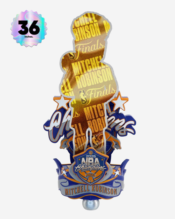 Mitchell Robinson New York Knicks 2026 NBA Champions Celebration 3 Ft Bobblehead FOCO - FOCO.com
